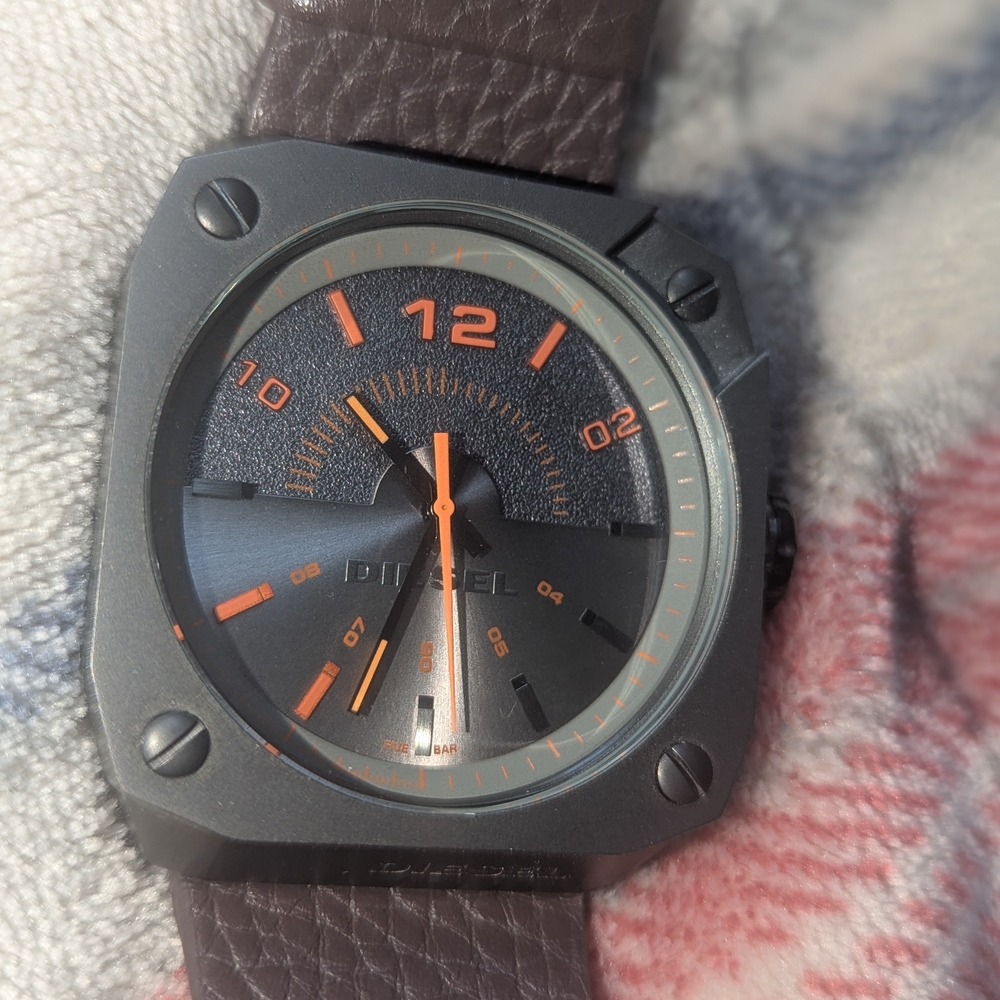 Diesel Men's Black and Orange Watch